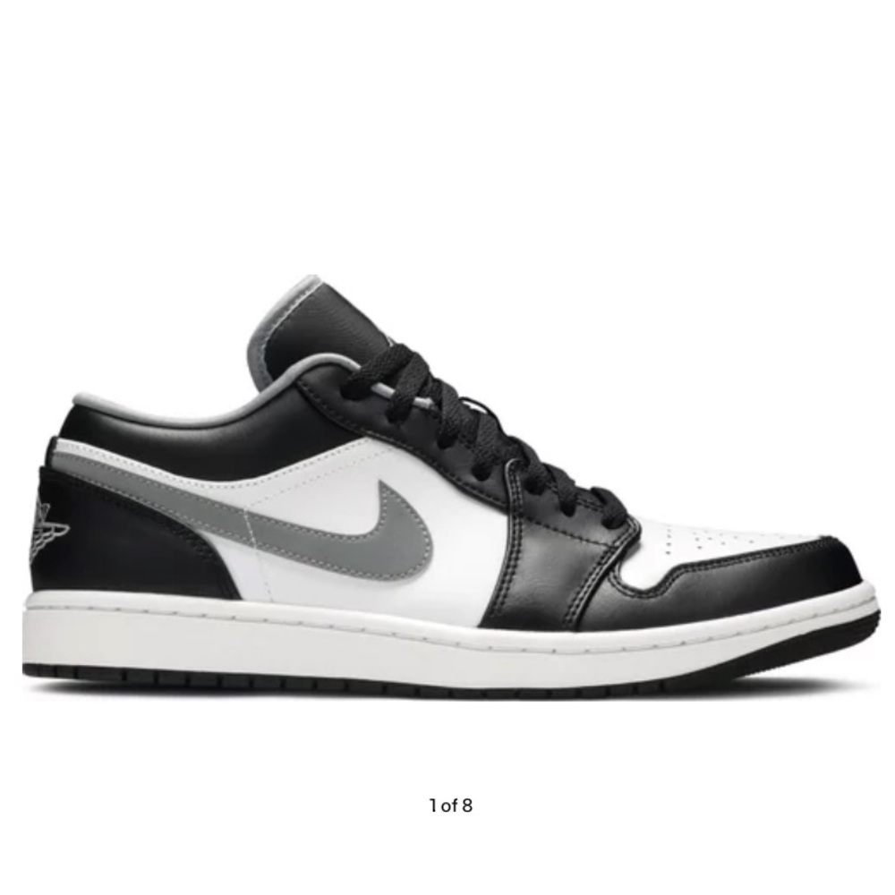 Size 12: AJ1 Low Black White Grey : Condition: Used